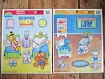 Vintage 1991 Lot Sesame Street Babies Golden Frame Tray Puzzle Bert Grover. Fixed Price $9.99.