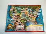 Vintage United States Of America Picture Puzzle Map Whitman #4519 Complete. Fixed Price $12.00.