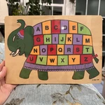 Vtg Elephant Alphabet Wood Puzzle Chadwick-miller Kids Educational Toy 1992 Nos. Fixed Price $28.99.