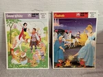 Disney - Cinderella & Snow White Golden Frame Tray Puzzle Vintage Lot Of 2. Fixed Price $17.99.