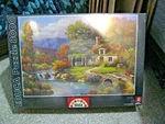 Educa 8000 Piece Puzzle Cottage Stream Sung Kim New Sealed Rare! Check Others!!!. Fixed Price $275.00.