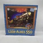 Mb Puzzle Joan Steiner Look Alike 550 Pieces 1999 18 X 24 Steam Locomotive. Fixed Price $11.00.