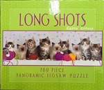 Ceaco Long Shots 700 Piece Panoramic Jigsaw Puzzle 2902-18 Knittin' Kittens. Fixed Price $18.95.