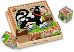 Melissa & Doug Farm Wooden Cube Puzzle With Storage Tray 6-IN-1 Animal. Fixed Price $15.50.
