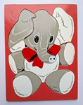 Vintage Sifo Wooden Inlay Puzzle Elephant Terump 1950S Frame Tray Toy Usa. Fixed Price $24.99.