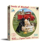 Sunsout Seeds Of Mischief 500 Pc Round Jigsaw Puzzle. Fixed Price $19.99.