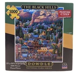 Dowdle 1000 Pc Folk Art Jigsaw Puzzle "the Black Hills" 19-1/4" X 26-5/8", Euc. Fixed Price $18.80.