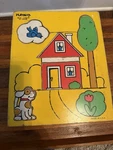Vintage Playskool Puzzle My House 186-01 Made Usa 5 Pieces 1960S-1970S. Fixed Price $9.75.