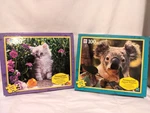 Hasbro/mb Junior Puzzles Lot Of 2 Gray Kitten & Koala Bear, 100 Pcs Vintage Rare. Fixed Price $16.00.