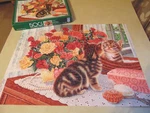 Fx Schmid Jigsaw Puzzle First Date 500-PC Complete Kitten In Mirror Cat. Fixed Price $6.29.
