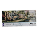 Thomas Kinkade "hometown Lake" Jigsaw Puzzle 700 Piece Panoramic Ceaco New. Fixed Price $18.00.
