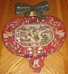 Bob Schneeberg Vintage Springbok Outlines Ornament Shaped Puzzle - Assembled. Fixed Price $23.00.