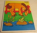Vintage 1985 Playskool Horse Wooden Tray Pc Puzzle 186-07 Usa Frog Lake. Fixed Price $13.98.