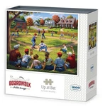 Boardwalk Jigsaw Puzzle, Up Bat, Art By Parker Hinckley, 1000 Pcs Damaged Box. Fixed Price $8.95.
