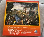 Sunsout Proverbidioms Puzzle Breitenbach 1500 Missing Piece Bosch 1997. Fixed Price $27.95.