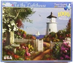 White Mountain 1000-PC Puzzle "to The Lighthouse" 24"X30" By Alan Giana, New. Fixed Price $15.95.