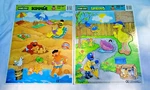 Lot Of 2 Vtg Sesame Street Frame Tray Puzzles 7PC Seasons Spring & Summer 1991. Fixed Price $9.99.