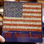 2002 Ceaco, Inc. "all American" Flag Stamps 1,000-PIECE Jigsaw Puzzle 27" X 20". Fixed Price $18.00.