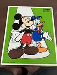 Vtg Playskool Disney Wooden Puzzle Mickey Mouse And Donald Duck 8 Pieces 190-13. Fixed Price $15.99.