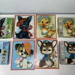 Four (4) Milton Bradley Pastel Pets 1971 Puzzles. Complete. 25 Pieces. Fixed Price $29.79.