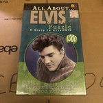 All About Elvis: Story Assemble 1000 Piece Jigsaw Puzzle 27 X 30 New Sealed. Fixed Price $17.69.