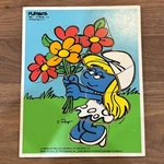 Vintage 1982 Puzzle Smurfette 325-7 Made Usa Playskool Wooden 12 Pcs. Fixed Price $8.00.
