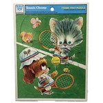 Vintage 1982 Whitman Tennis Champ Frame-tray Puzzle Cat Dog 4511C Retro Kids. Fixed Price $9.38.