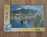 Trefl Jigsaw Puzzle New Sealed Mountain Water & Boat Coastal Scenery Vintage. Fixed Price $19.99.