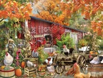Sunsout Barnyard Chickens 500 Piece Jigsaw Puzzle By Lori Schory. Fixed Price $18.39.