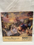 Disney Parks Thomas Kinkade Beauty And The Beast Falling Love 1000 Pc Puzzle. Fixed Price $25.00.
