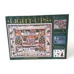 Holiday Light-ups 605 Piece Puzzle House Raised & Lights Complete Works. Fixed Price $75.00.