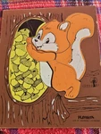 Vintage Wooden Puzzle Playskool Squirrel 6 Pc 275-37 Complete Collectible. Fixed Price $11.00.