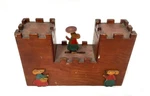 Antique Wooden Mechanical Castle & Mouse Money Box / Collection C.1930. Fixed Price $159.85.