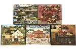 Lot 5 1980S Charles Wysocki Jigsaw Puzzles 1000 Pc Mb American Folk Art Some Htf. Fixed Price $74.75.