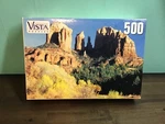 2001 Vista Puzzles 500 Pc 18"X12" Cathedral Rocks Sedona Arizona Jigsaw. Fixed Price $19.97.