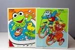 Playskool Henson Complete Puzzles Baby Kermit, Gonzo, Fozzie 265-5, 265-2 1983. Fixed Price $22.00.