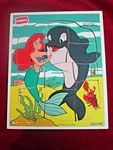Vtg Playskool Wood Tray Puzzle 238-02-WALT Disney Co-ariel & Spot-little Mermaid. Fixed Price $10.00.