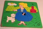 Vintage Playskool Puzzle Nursery Rhyme Mary Had Little Lamb #185-24 2-6 15P. Fixed Price $17.48.