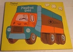 Vintage Wooden Playskool Truck Lines Puzzle #360-19 18 Pcs 3-6 Yr Tray Comp. Fixed Price $20.23.
