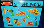New Sealed Melissa & Doug Sound Puzzle: Construction Tools Saw, Hammer, Drill+. Fixed Price $15.51.
