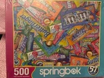 Springbok 500 Piece 18" X 23.5"PUZZLE Sweet Tooth M&ms Snickers Nerds Sealed New. Fixed Price $18.95.