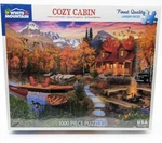 White Mountain Cozy Cabin 1000 Piece Country 24X30 Jigsaw Puzzle 1269 Sealed New. Fixed Price $15.99.