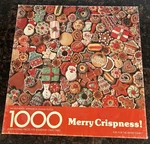 Vintage Springbok 1000PC Christmas Cookies Jigsaw Puzzle Merry Crispness. Fixed Price $24.99.