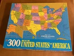 Golden Map Of The United States 300 Piece Puzzle Sealed From 1990. Fixed Price $35.00.