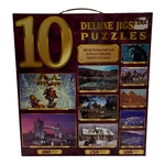 10 Full Size Deluxe Jigsaw Puzzles 6750 Total Pieces Horses London Cabin Egypt. Fixed Price $24.99.