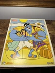 Vintage Disney Playskool Aladdin Hug From Genie 287-03 Piece Wood Puzzle. Fixed Price $17.50.