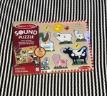 Melissa & Doug Farm Animals Wooden Peg Puzzle With Sound - New. Fixed Price $15.80.