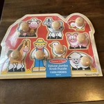 Melissa & Doug Large Farm Friends Deluxe Jumbo Knob Puzzle Ages 1+ New Sealed. Fixed Price $11.99.