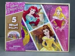 Disney Princess 5 Wood Puzzle Pack By Cardinal Games. Fixed Price $19.95.