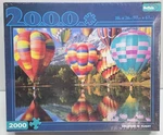 Hot Air Balloons In Flight 2000 Piece Jigsaw Puzzle Buffalo Games 38" X 26". Fixed Price $12.00.